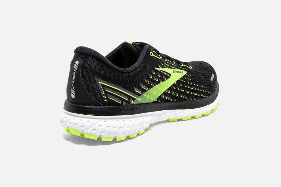 Brooks Running Shoes Mens Black/Green - Ghost 13 Road - 7931-ENOYP